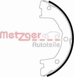 Metzger MG 965 - Jeu de mâchoires de frein, frein de stationnement cwaw.fr