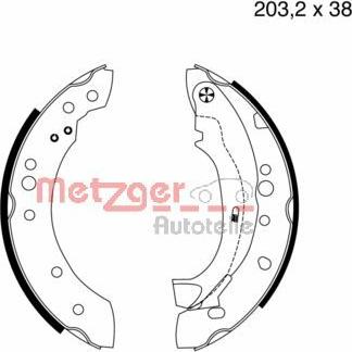 Metzger MG 961 - Jeu de mâchoires de frein cwaw.fr