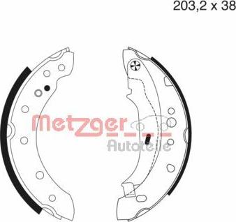 Metzger MG 984 - Jeu de mâchoires de frein cwaw.fr