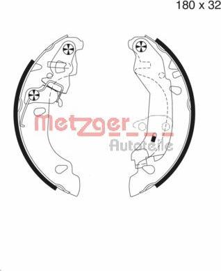 Metzger MG 980 - Jeu de mâchoires de frein cwaw.fr