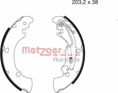 Metzger MG 981 - Jeu de mâchoires de frein cwaw.fr