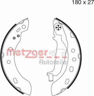 Metzger MG 977 - Jeu de mâchoires de frein cwaw.fr