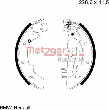 Metzger MG 400 - Jeu de mâchoires de frein cwaw.fr