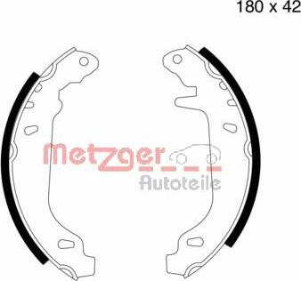 Metzger MG 424 - Jeu de mâchoires de frein cwaw.fr