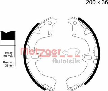 Metzger MG 556 - Jeu de mâchoires de frein cwaw.fr