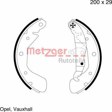 Metzger MG 563 - Jeu de mâchoires de frein cwaw.fr