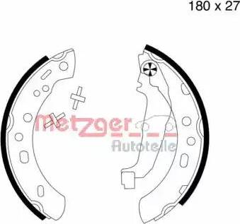 Metzger MG 582 - Jeu de mâchoires de frein cwaw.fr