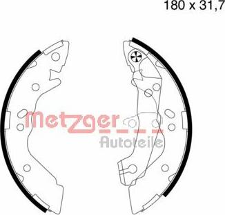 Metzger MG 575 - Jeu de mâchoires de frein cwaw.fr