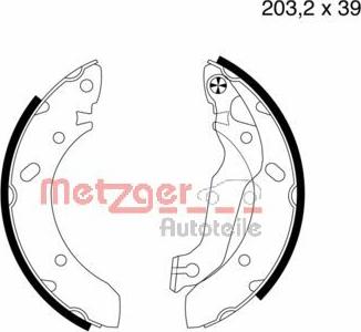 Metzger MG 576 - Jeu de mâchoires de frein cwaw.fr