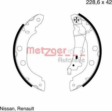 Metzger MG 645 - Jeu de mâchoires de frein cwaw.fr