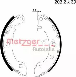 Metzger MG 654 - Jeu de mâchoires de frein cwaw.fr