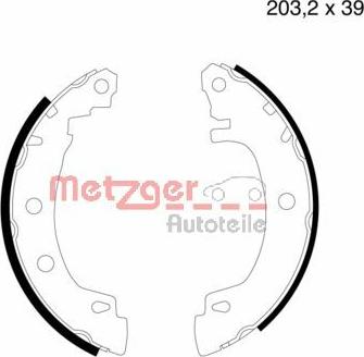 Metzger MG 632 - Jeu de mâchoires de frein cwaw.fr