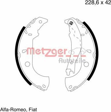 Metzger MG 624 - Jeu de mâchoires de frein cwaw.fr