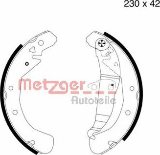 Metzger MG 672 - Jeu de mâchoires de frein cwaw.fr