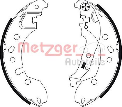 Metzger MG 130 - Jeu de mâchoires de frein cwaw.fr