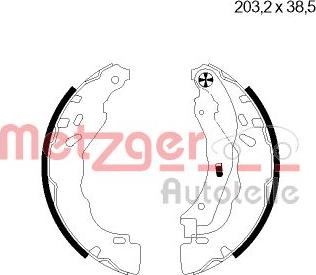 Metzger MG 124 - Jeu de mâchoires de frein cwaw.fr