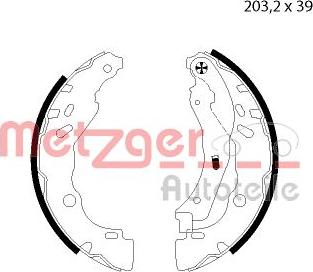 Metzger MG 125 - Jeu de mâchoires de frein cwaw.fr