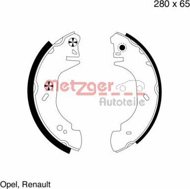 Metzger MG 807 - Jeu de mâchoires de frein cwaw.fr