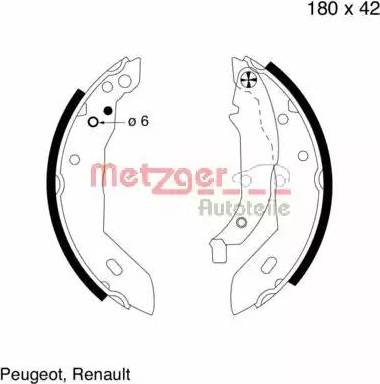 Metzger MG 392 - Jeu de mâchoires de frein cwaw.fr