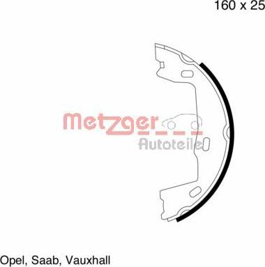 Metzger MG 347 - Jeu de mâchoires de frein, frein de stationnement cwaw.fr