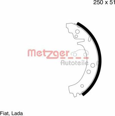 Metzger MG 351 - Jeu de mâchoires de frein cwaw.fr