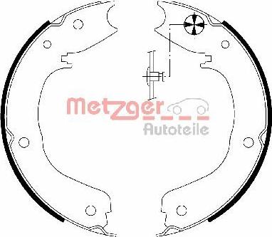 Metzger MG 203 - Jeu de mâchoires de frein, frein de stationnement cwaw.fr