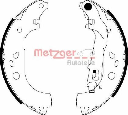 Metzger MG 210 - Jeu de mâchoires de frein cwaw.fr