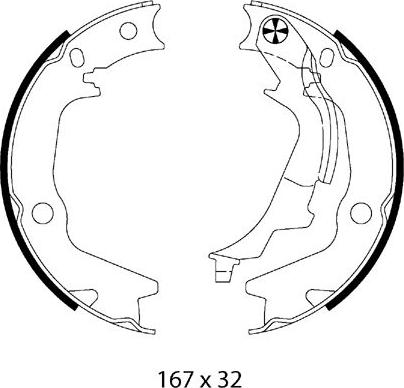 Metzger MG 226 - Jeu de mâchoires de frein, frein de stationnement cwaw.fr