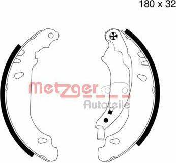 Metzger MG 719 - Jeu de mâchoires de frein cwaw.fr