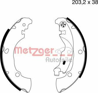 Metzger MG 717 - Jeu de mâchoires de frein cwaw.fr