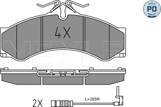 Meyle 025 290 7620/PD - Kit de plaquettes de frein, frein à disque cwaw.fr