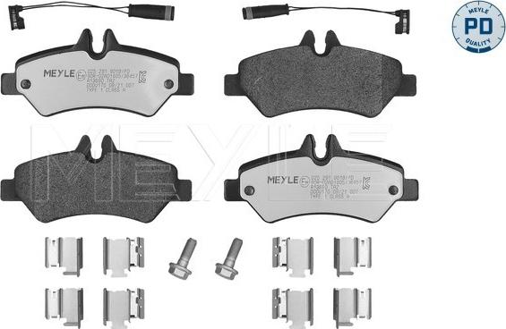 Meyle 025 291 9019/PD - Kit de plaquettes de frein, frein à disque cwaw.fr