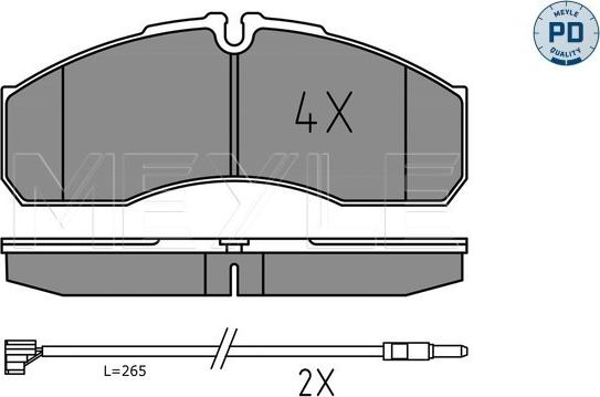 Meyle 025 291 6020/PD - Kit de plaquettes de frein, frein à disque cwaw.fr