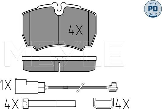 Meyle 025 291 2320-1/PD - Kit de plaquettes de frein, frein à disque cwaw.fr