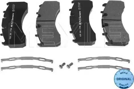 Meyle 025 291 7729/S - Kit de plaquettes de frein, frein à disque cwaw.fr