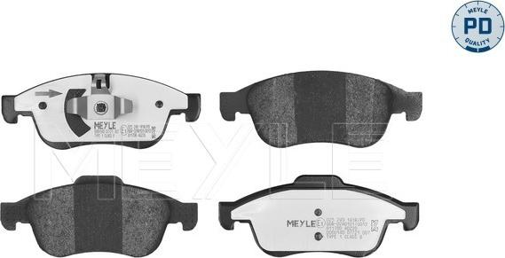 Meyle 025 249 1418/PD - Kit de plaquettes de frein, frein à disque cwaw.fr