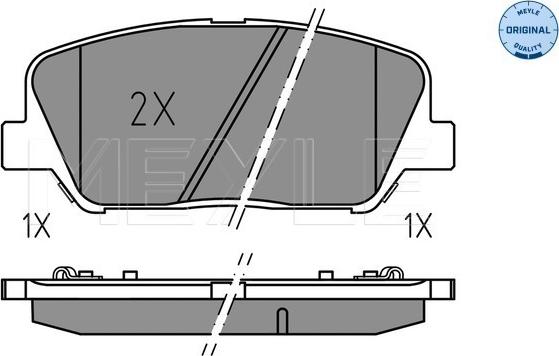 Meyle 025 249 1517 - Kit de plaquettes de frein, frein à disque cwaw.fr