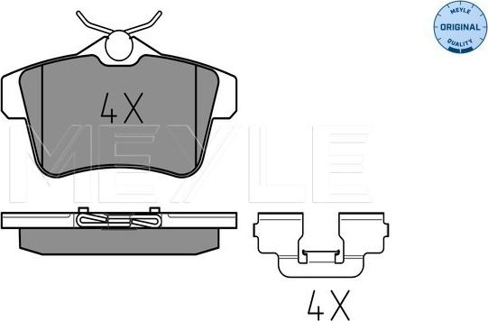 Meyle 025 249 2217 - Kit de plaquettes de frein, frein à disque cwaw.fr