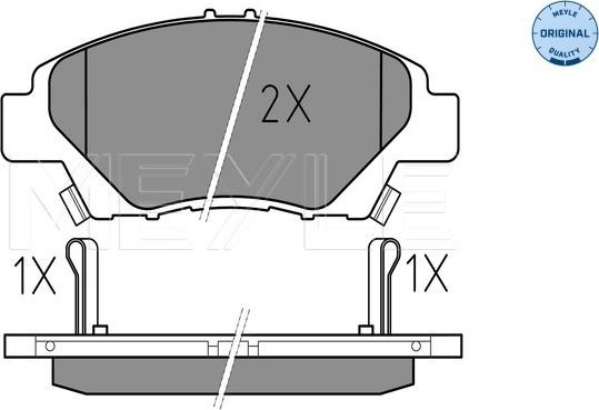 Meyle 025 249 7915/W - Kit de plaquettes de frein, frein à disque cwaw.fr