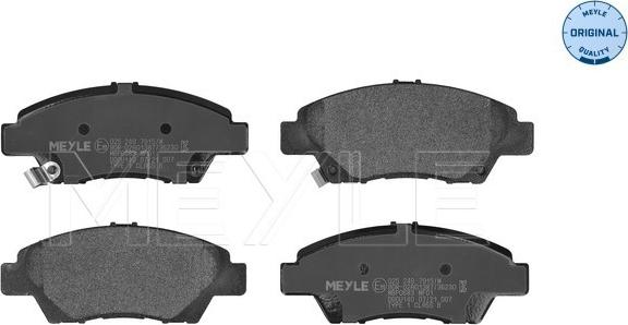 Meyle 025 249 7915/W - Kit de plaquettes de frein, frein à disque cwaw.fr