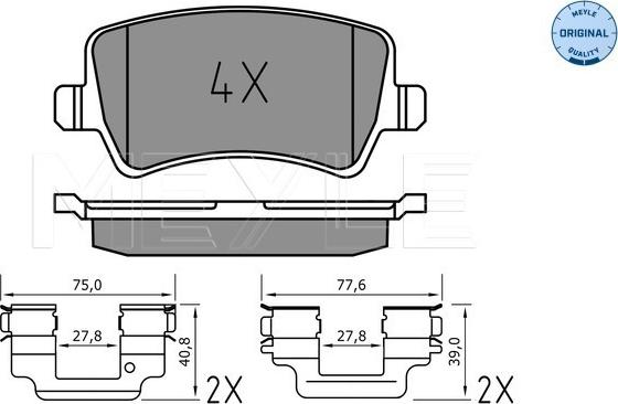 Meyle 025 244 9618 - Kit de plaquettes de frein, frein à disque cwaw.fr