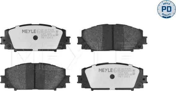 Meyle 025 244 5116/PD - Kit de plaquettes de frein, frein à disque cwaw.fr