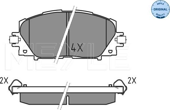 Meyle 025 244 5116 - Kit de plaquettes de frein, frein à disque cwaw.fr