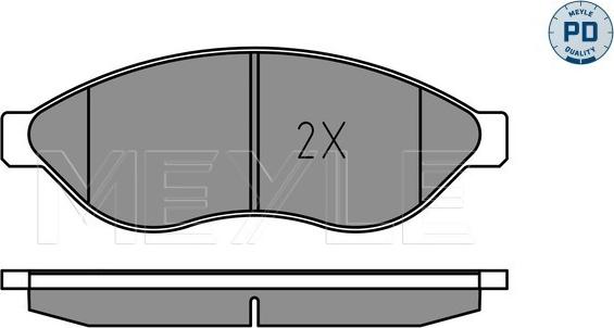 Meyle 025 244 6819-1/PD - Kit de plaquettes de frein, frein à disque cwaw.fr