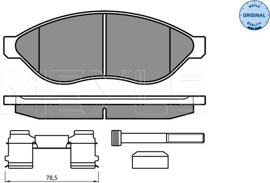 Meyle 025 244 6819/W2 - Kit de plaquettes de frein, frein à disque cwaw.fr