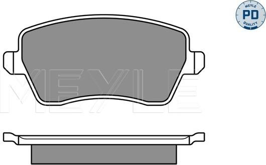 Meyle 025 244 0317/PD - Kit de plaquettes de frein, frein à disque cwaw.fr