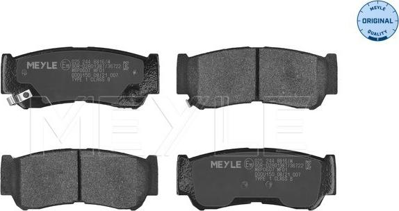 Meyle 025 244 8816/W - Kit de plaquettes de frein, frein à disque cwaw.fr