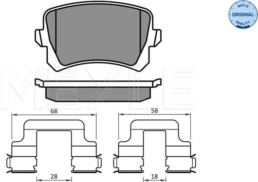 Meyle 025 244 8317 - Kit de plaquettes de frein, frein à disque cwaw.fr