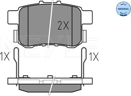 Meyle 025 244 3514/W - Kit de plaquettes de frein, frein à disque cwaw.fr