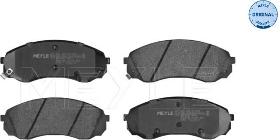 Meyle 025 245 9717/W - Kit de plaquettes de frein, frein à disque cwaw.fr